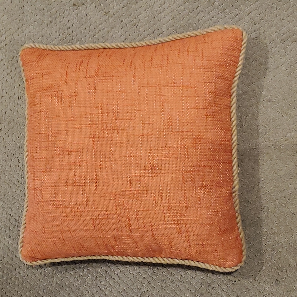 Designer down filled pillows. Coral color 19"x19"